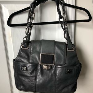 Balenciaga Cherche Bag in Dark Gray Leather and Black Stingray
